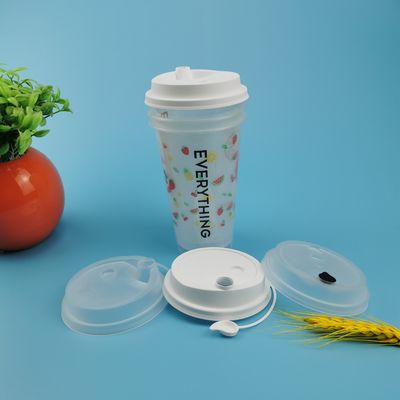500개 밀리람베르트 16 온스 광택이 없는 PP BPA 무료 보바 플라스틱 컵
