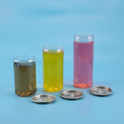 BPA 무료 투명 200ml 플라스틱 빈 소다 캔